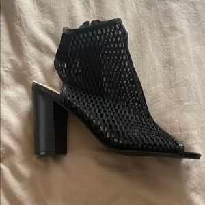 Black open toed heels